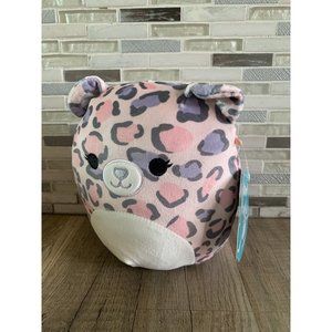 Squishmallows Dallas Pink Leopard 8”  Cheetah Plush Bunny Ears Toy Great Gift!